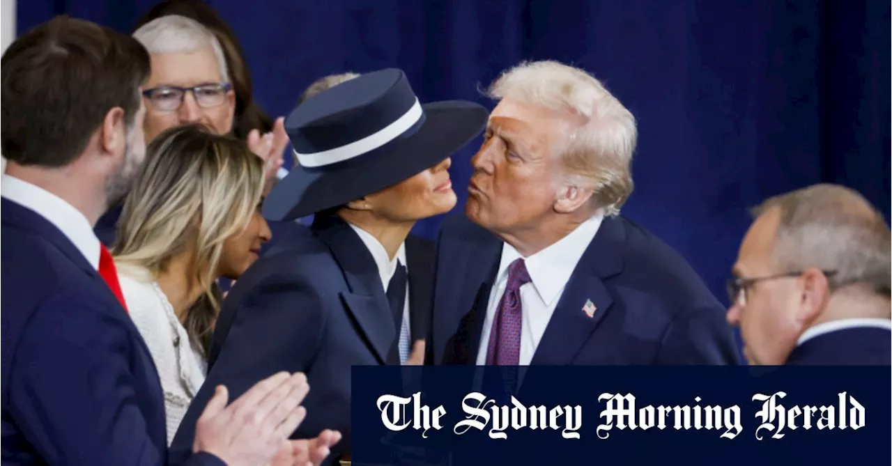 Tense looks from ex-presidents, swipes at Biden and a kiss fail: Trump’s wild victory lap