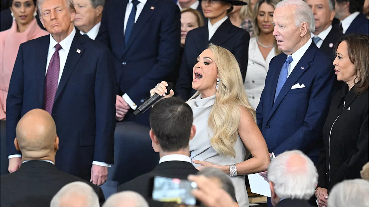 After Tech Issues, Carrie Underwood Performs A Cappella at Inauguration Ceremony