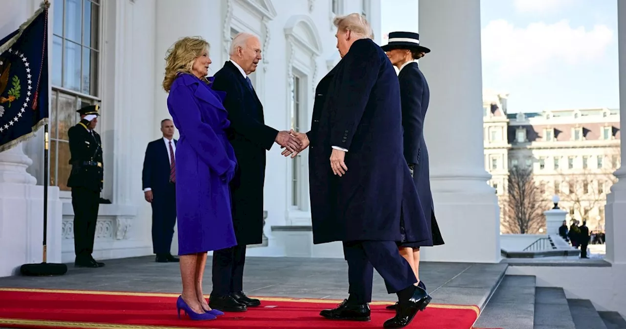 Trumps greeted by Bidens at White House ahead of inauguration