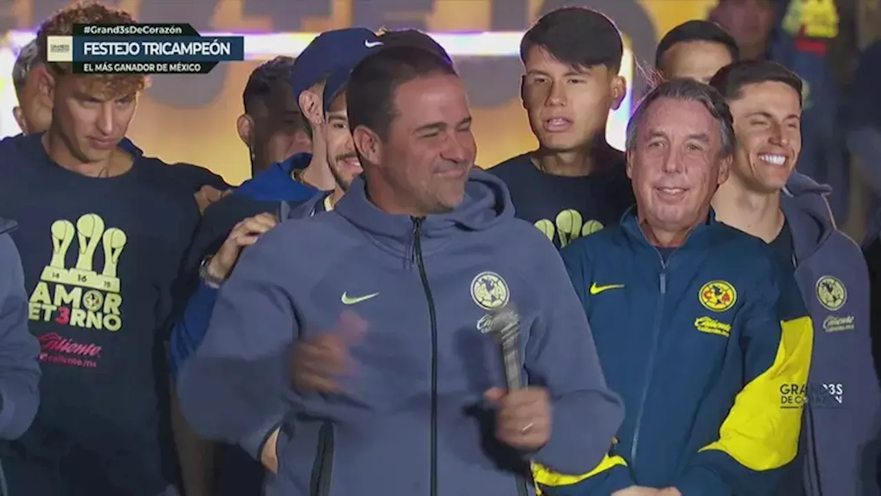 El entrenador del América, lleno de emoción, dedica las palabras del tricampeonato