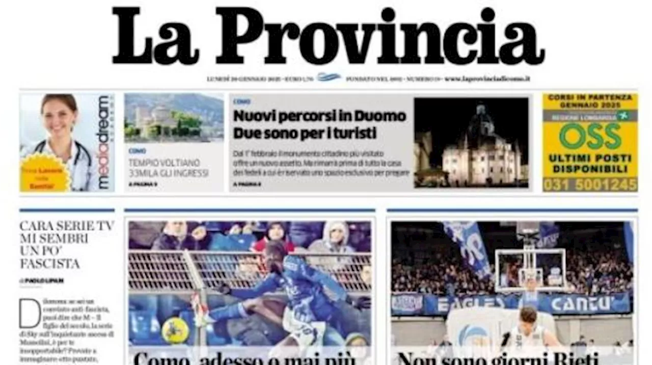 La Provincia di Como titola: 'Como, adesso o mai più: l'Udinese va battuta'