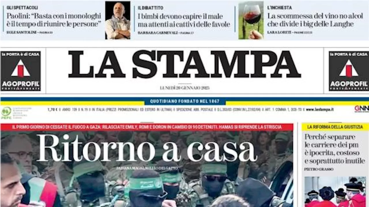 La Stampa in prima pagina: 'Cairo, il mercato lumaca e il cuore Toro a Firenze'