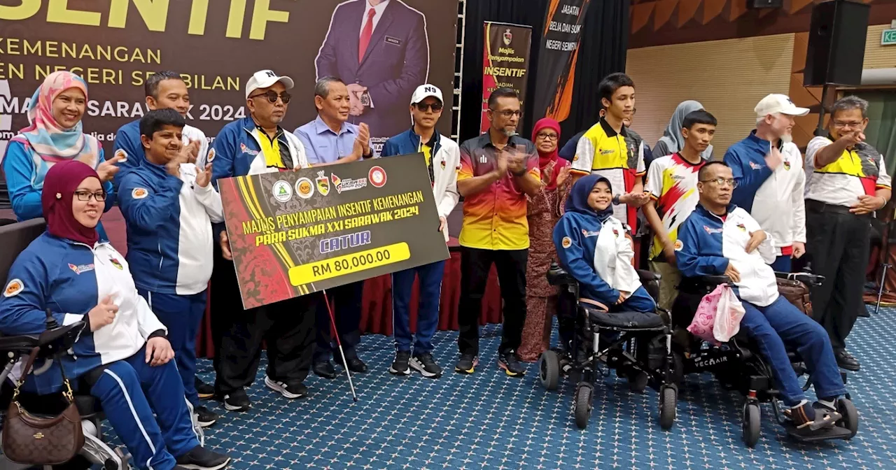 Negeri Sembilan Paralympic Athletes Receive RM241,000 in Incentives