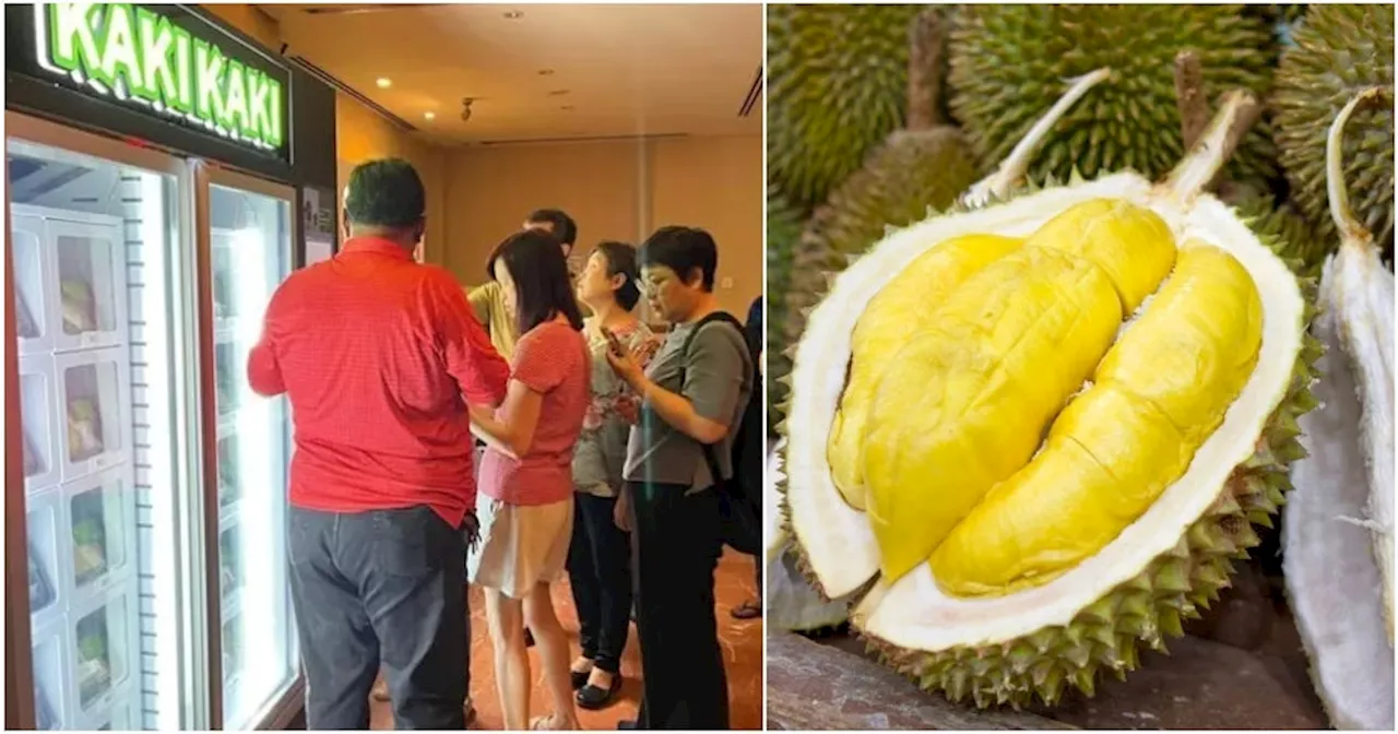 S'porean Durian Seller Launches Durian Vending Machine at MRT Station, Prices Start From RM62