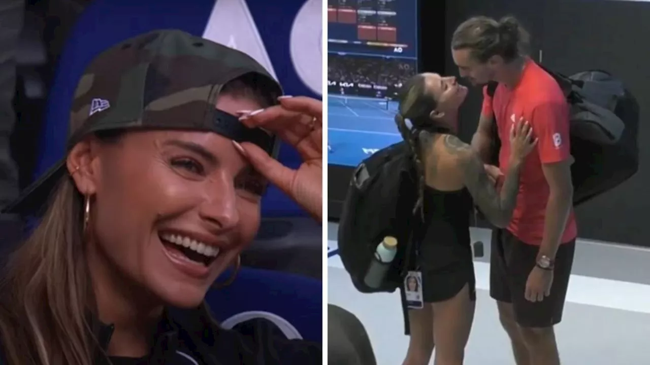 Alexander Zverev lifts lid on secret handshake with partner Sophia Thomalla after win at Australian Open