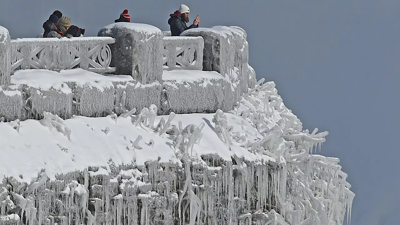 Wetter: Minus 20 Grad in den USA, Niagarafälle frieren ein