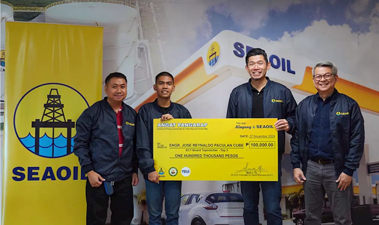 Seaoil Awards Cash Incentive for ECT Board Topnotcher