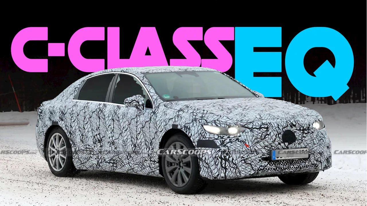 Spy Shots Reveal First Look at the Mercedes C-Class EV Sedan