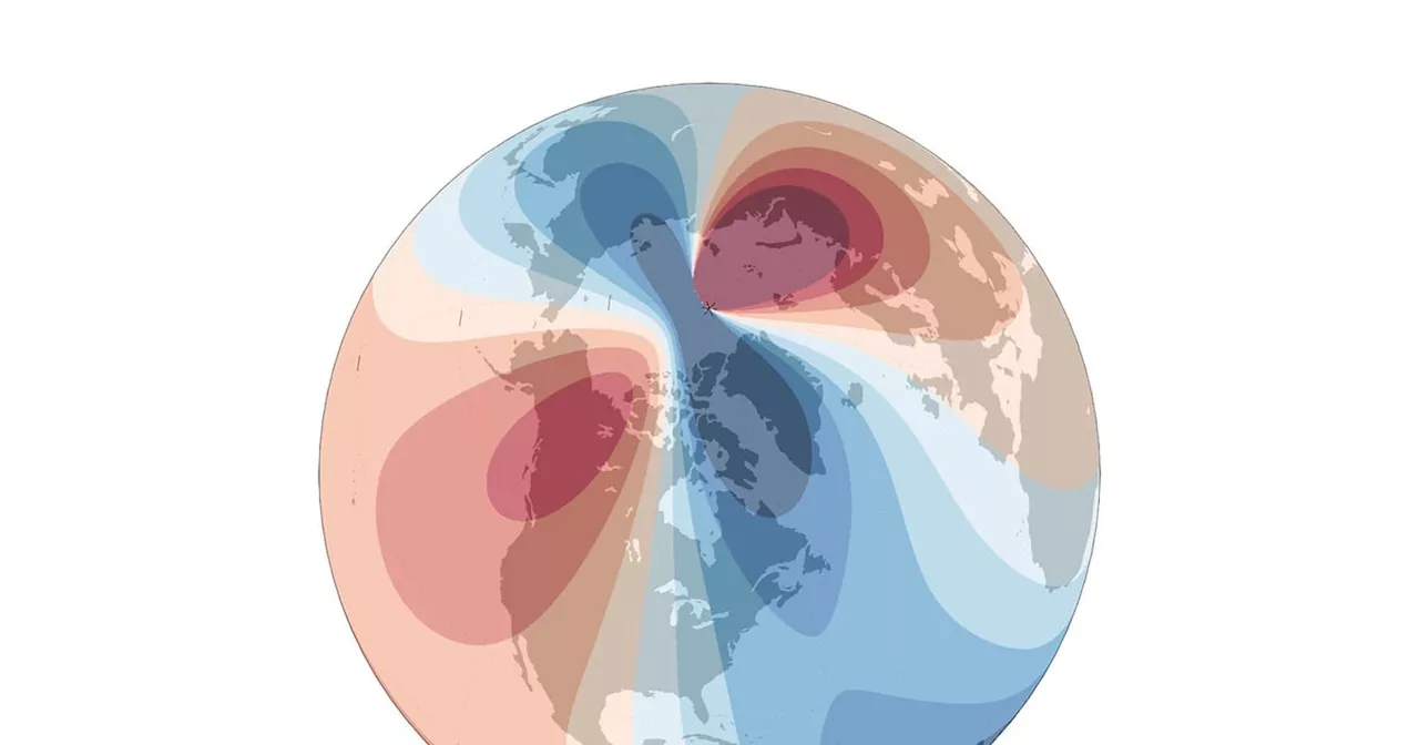 Magnetic Declination Shown in New World Magnetic Model