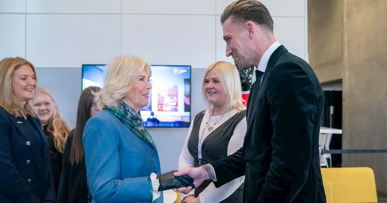 Camilla meets Scottish Premiership footballer and students in university visit