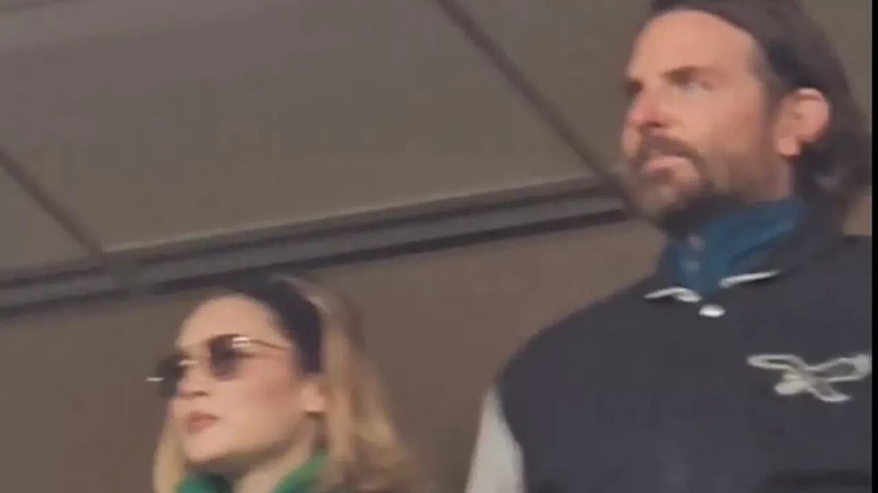 Bradley Cooper spotted with girlfriend Gigi Hadid as they root on his hometown Philadelphia Eagles