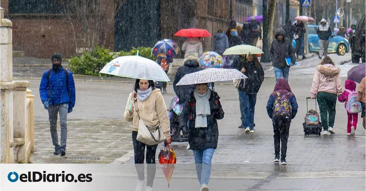 Nueve provincias del sur y oeste peninsular en alerta por intensas lluvias