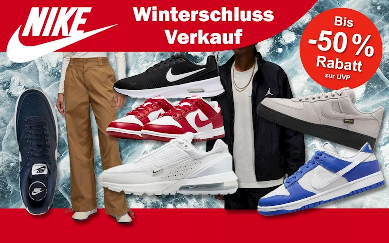 Nike Winterschlussverkauf: Bis zu 50% Rabatt auf Sneaker und Sportbekleidung