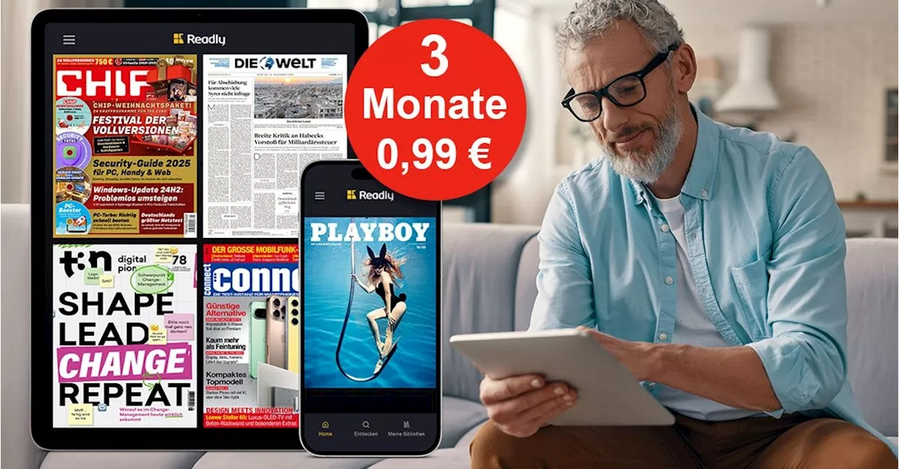 Readly: 8.000+ Zeitschriften für nur 99 Cent im 3-Monats-Test