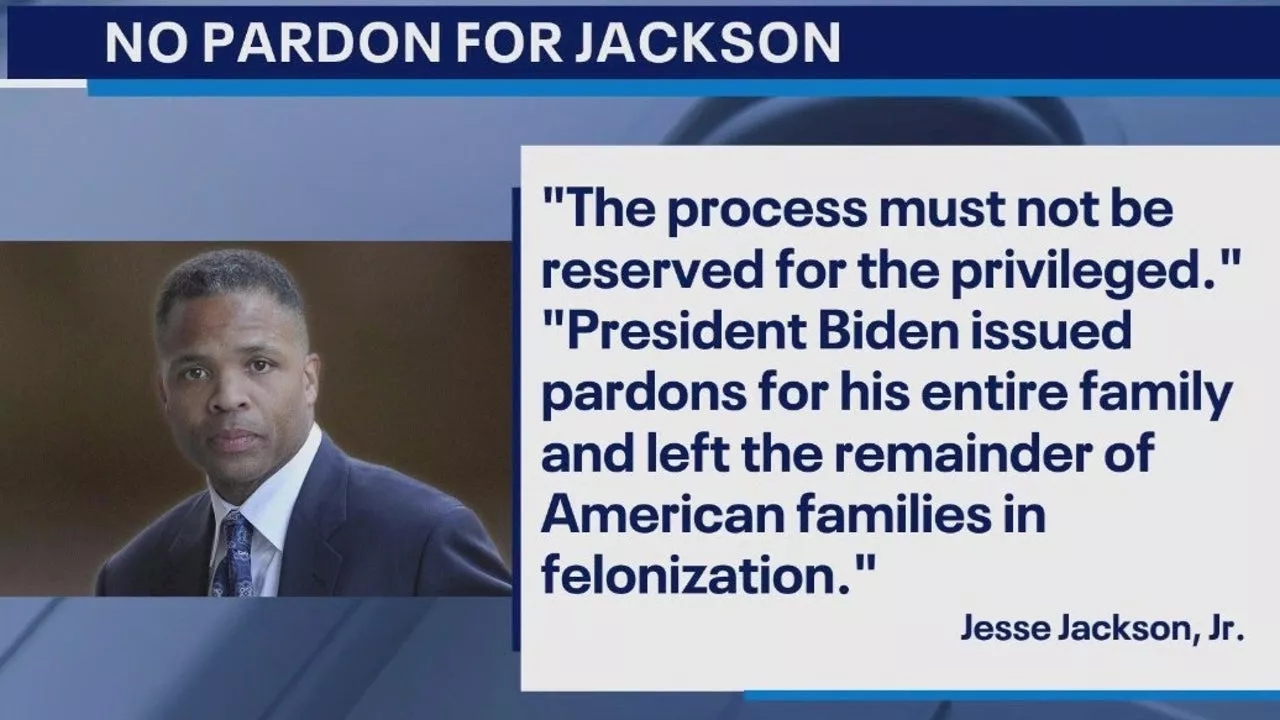 Biden Pardons Family, Skips Jackson Jr.'s Request