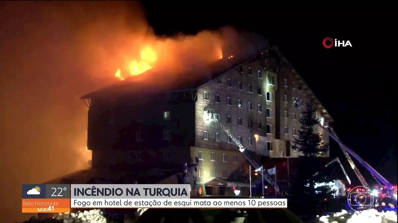 Incêndio Devastador em Hotel de Esqui na Turquia Deixa Pelo Menos 10 Mortos