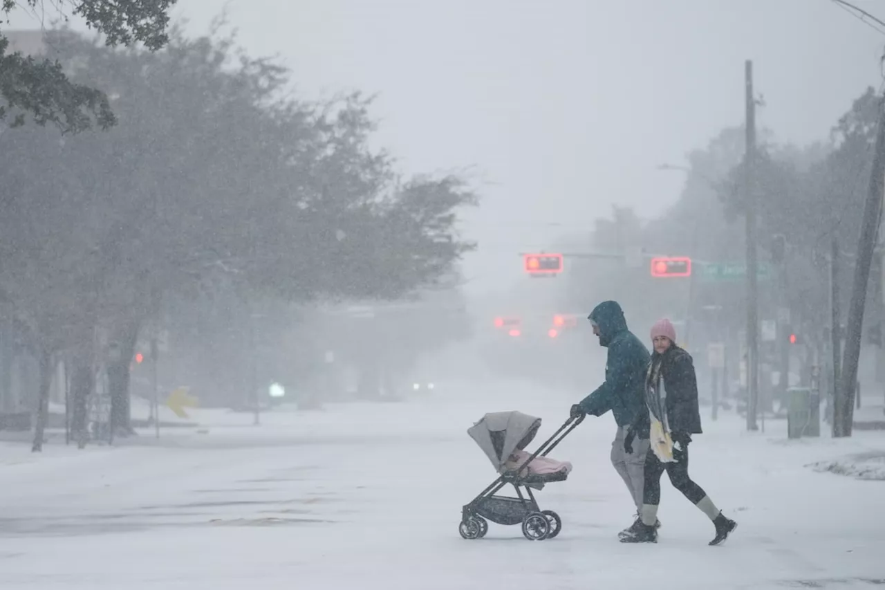 Rare winter storm bringing heavy snow, sleet and ice to Texas and the northern Gulf Coast