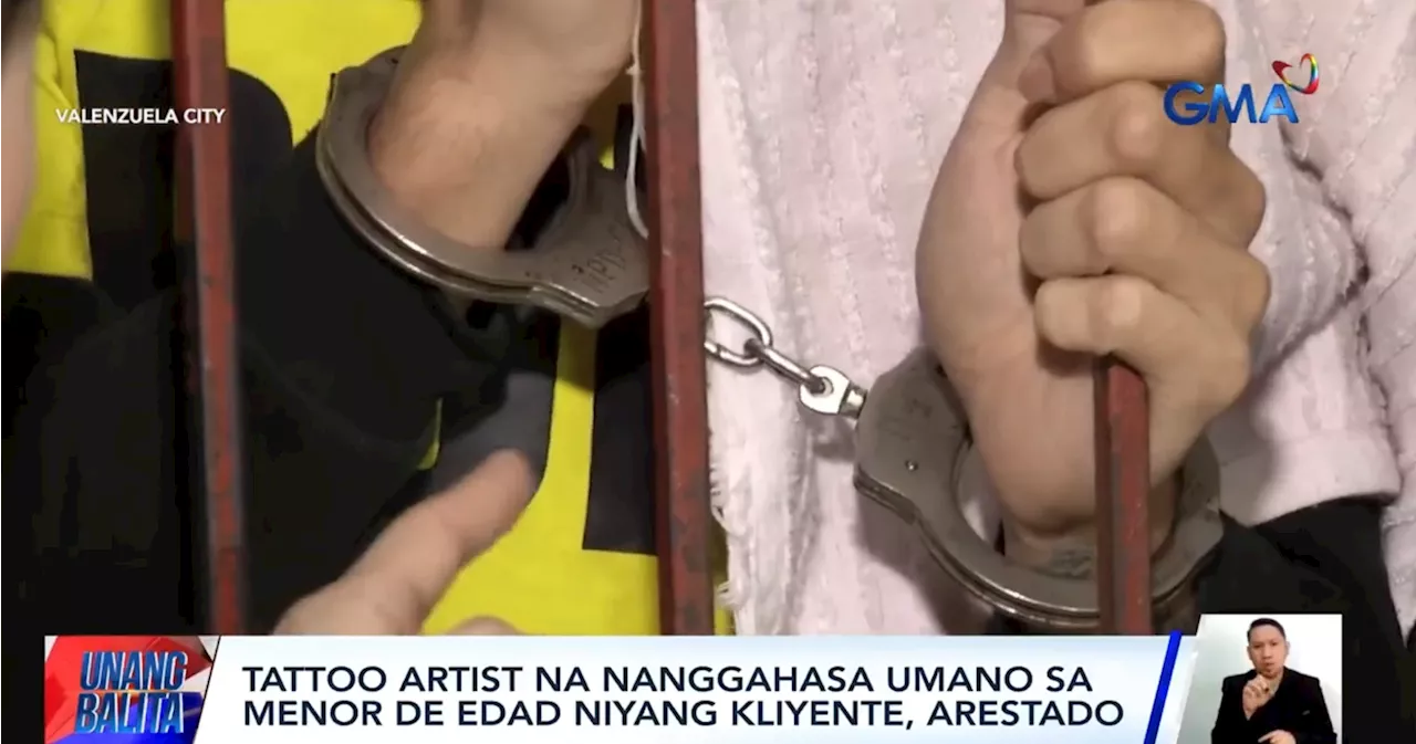 Tattoo artist arrested in Valenzuela over alleged rape of 16-year-old client