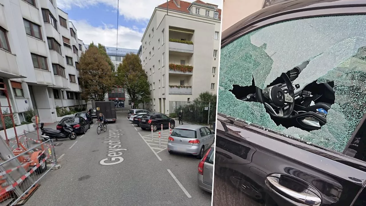 Fensterscheibe eingeschlagen - Autoknacker wüten weiter! Mercedes in Wien aufgebrochen