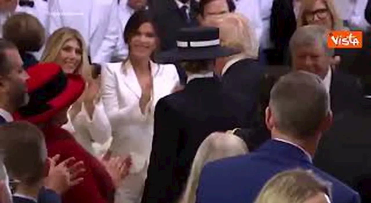 Il primo pranzo ufficiale di Donald e Melania Trump dopo l'insediamento