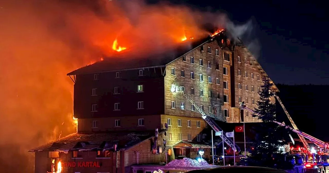 Türkiye'de Kartalkaya Otel'inde Büyük Yangın Sonucu 10 Kişi Hayatını Kaybetti