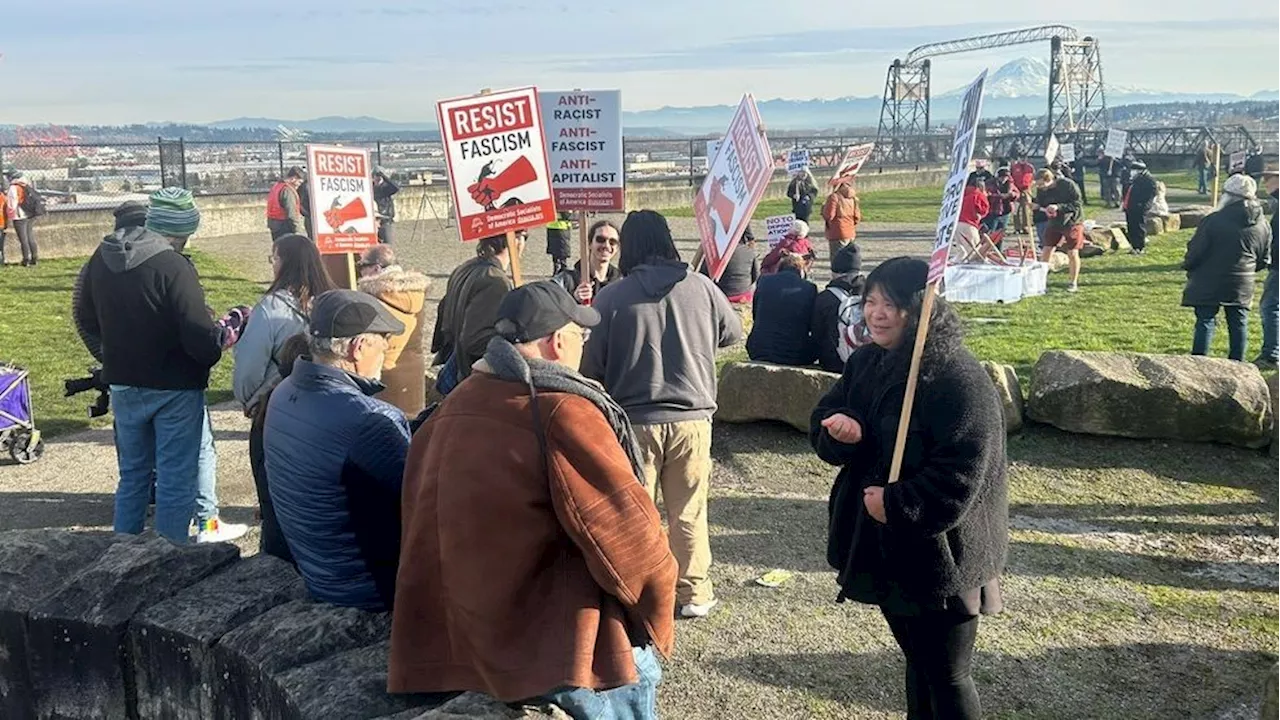 Advocacy groups unite in Tacoma for Inauguration Day demonstration against Trump policies