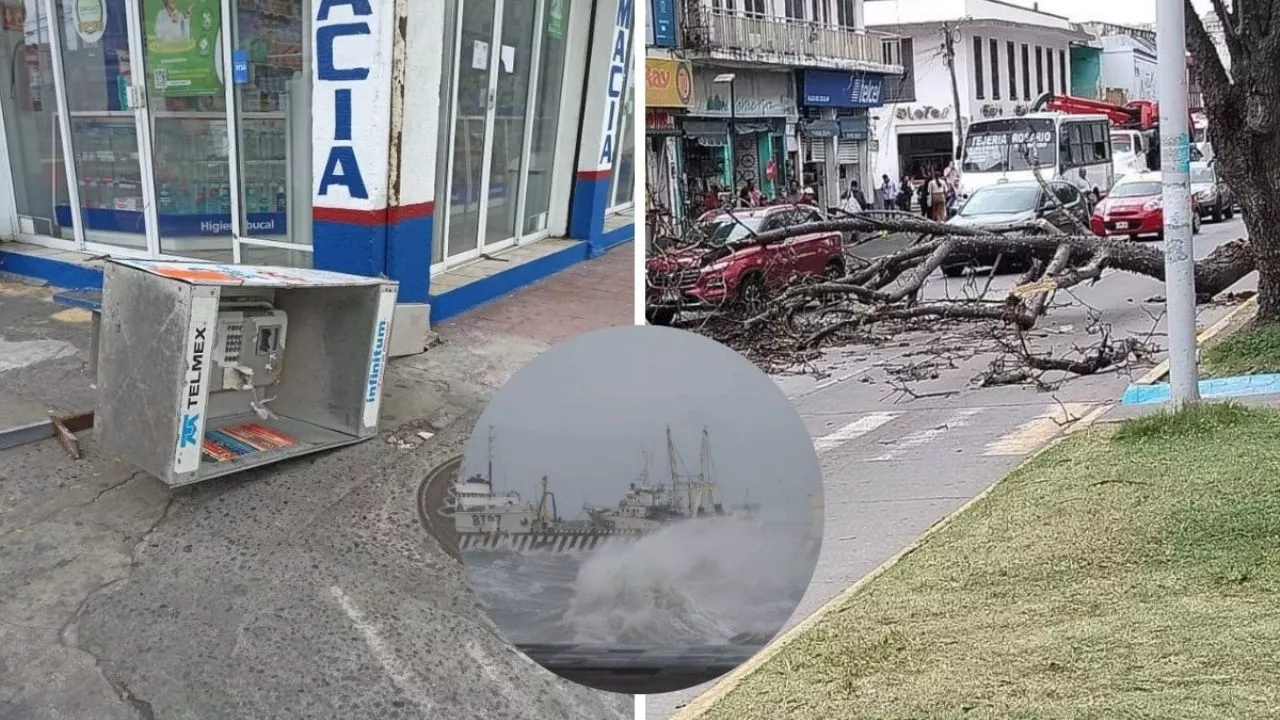 Norte fuerte causa daños en Veracruz