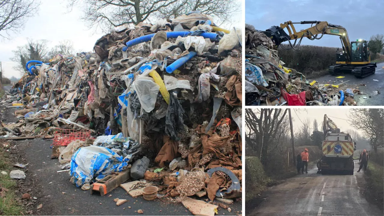 Residents Trapped After Mountain of Rubbish Blocks Road