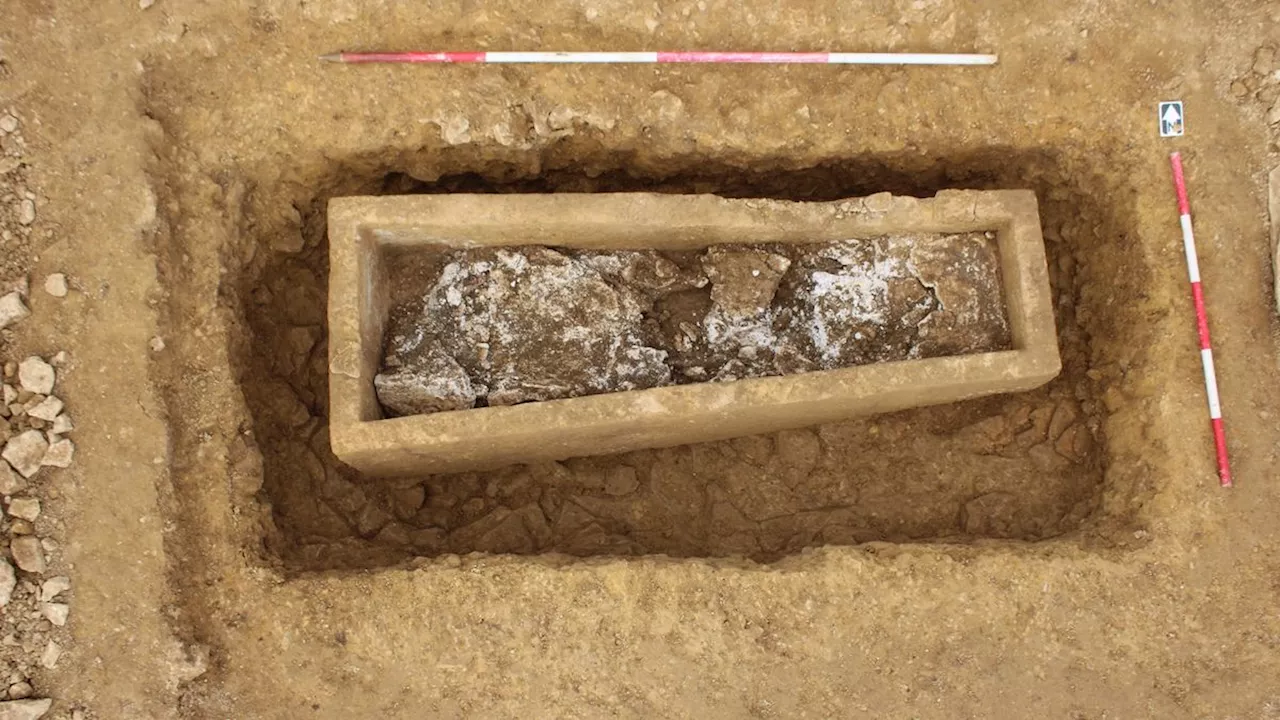 Roman-Era Cemetery Yields Unusual Gypsum Burial