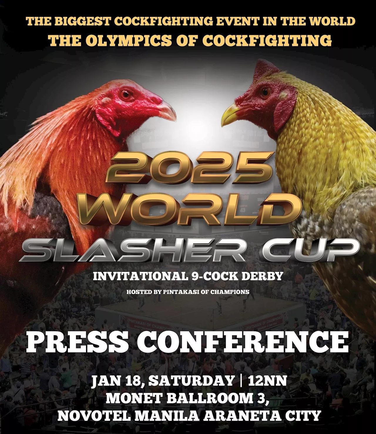 World's Best Cockfighters Battle it Out in 2025 World Slasher Cup 9-Cock Invitational Derby