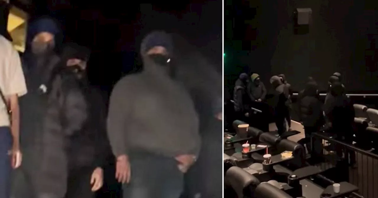 Masked men shout 'down with India' during Bollywood film screening, leaving cinemagoers terrified