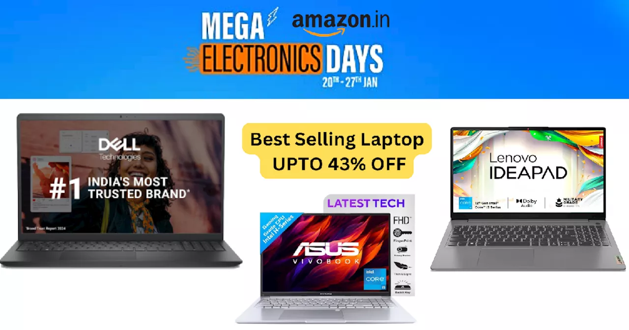 Amazon पर मेगा इलेक्ट्रॉनिक्स डेज के डिस्काउंट की लगी लाइन, Best Selling Laptops पर 43% तक का छप्परफाड़ ऑफर