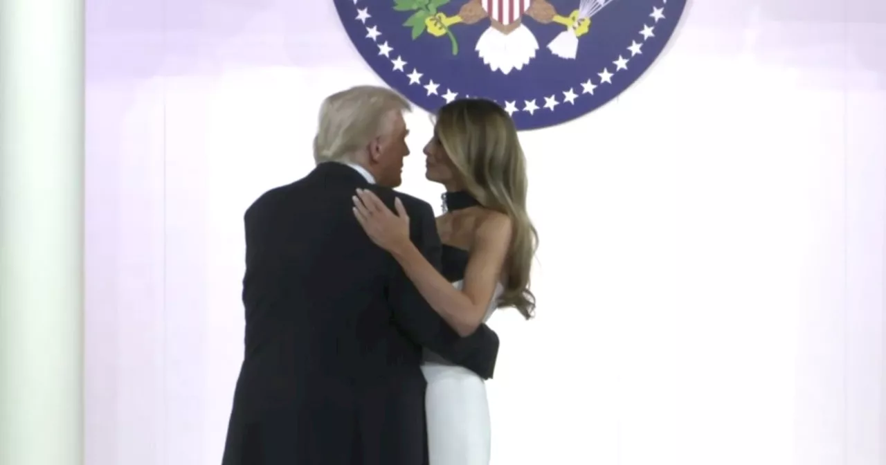 Trump and First Lady Melania share first dance at Commander In Chief ball