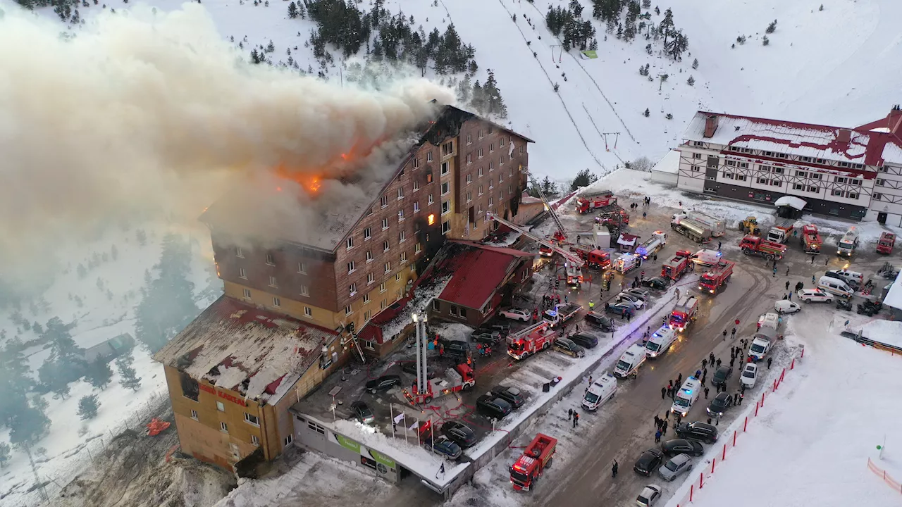 66 Dead in Hotel Fire in Turkey's Kartalkaya