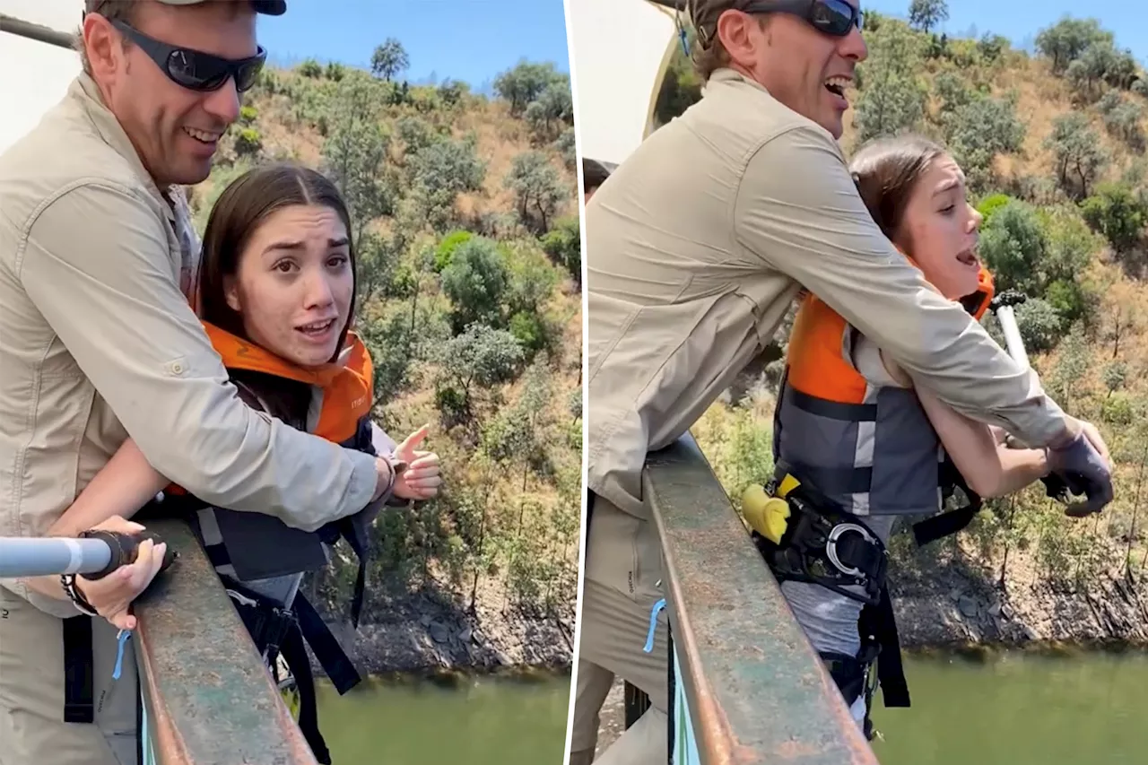 Bungee Jumper Pushed Off Bridge Despite Screaming 'No'