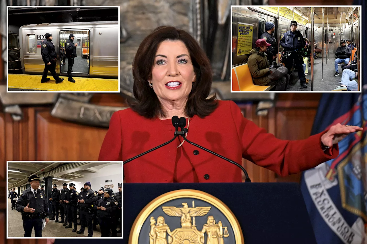 Hochul scrambles to fund NYPD’s $154M overnight subway staffing, as cops hit NYC trains after rash of violence