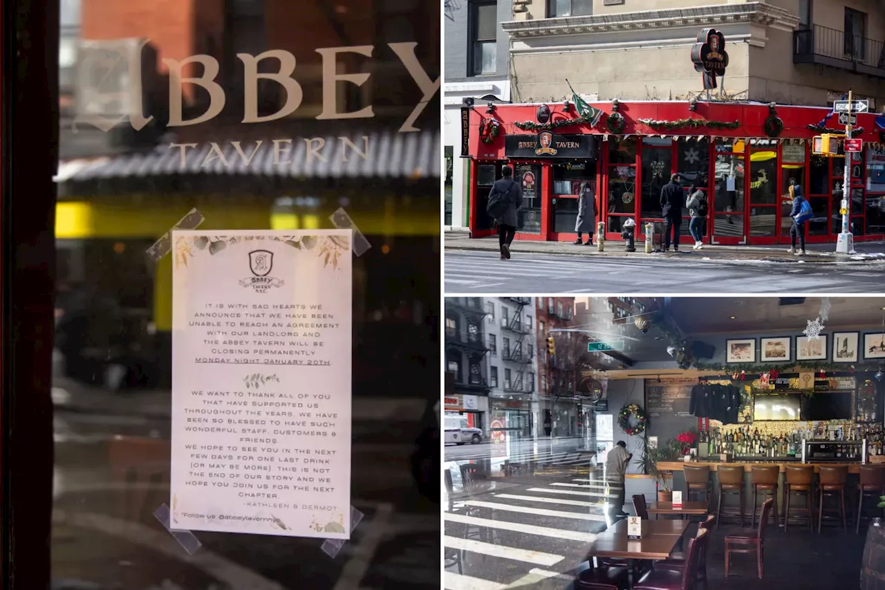 It's game over for popular NYC sports bar Abbey Tavern after new rent deal falls through