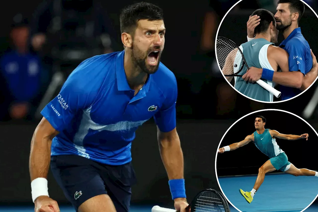 Novak Djokovic wins 'epic' Australian Open thriller over Carlos Alcaraz