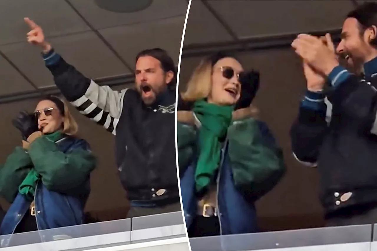 Bradley Cooper and Gigi Hadid Cheer on the Philadelphia Eagles