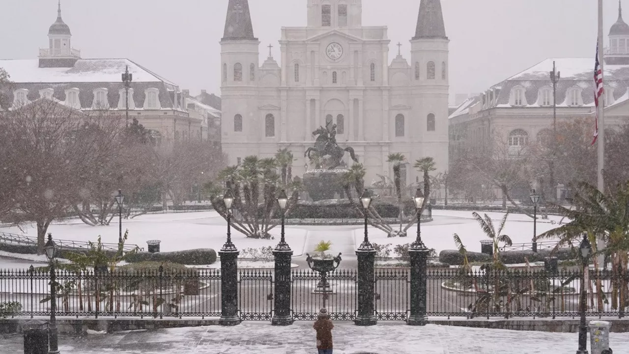 Nueva Orleans Cubierta de Nieve: Tormenta Invernal Sin Precedentes