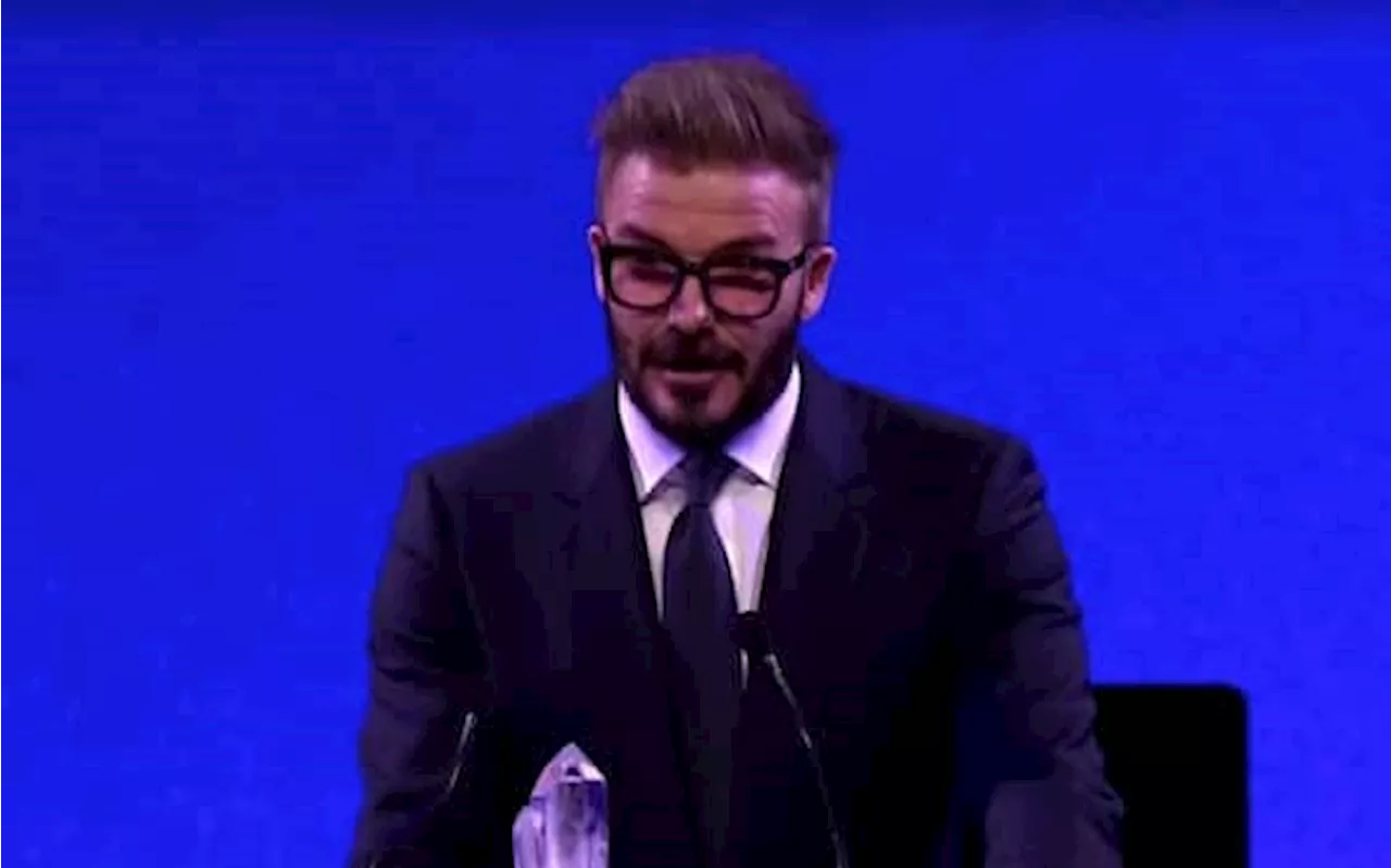 Wef 2025, è David Beckham uno dei vincitori del premio Crystal Award