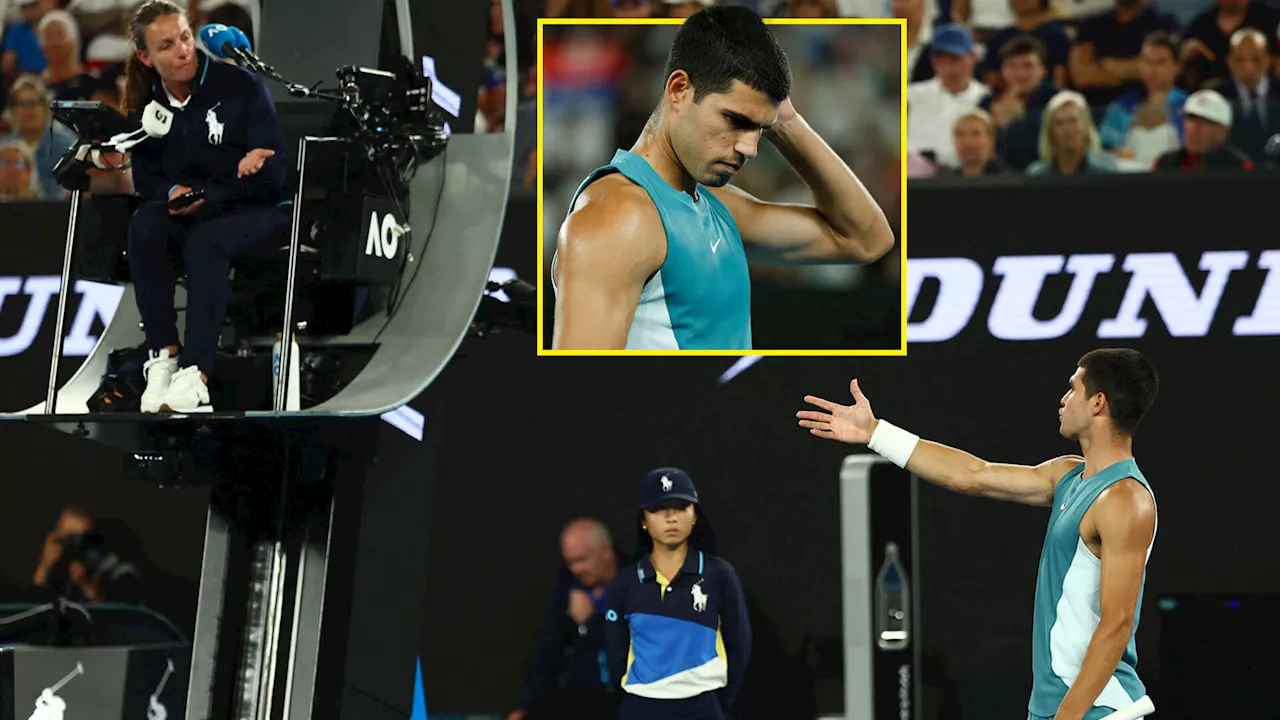 Carlos Alcaraz booed by fans as meltdown sees Spaniard accuse umpire of being influenced by Novak Djokovic...