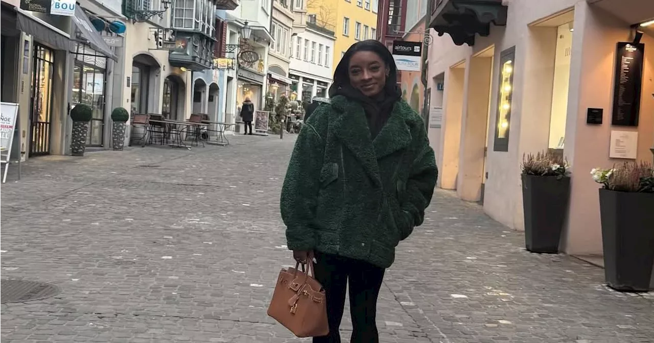 Simone Biles' Birkin Bag Makes a Statement During Zurich Getaway