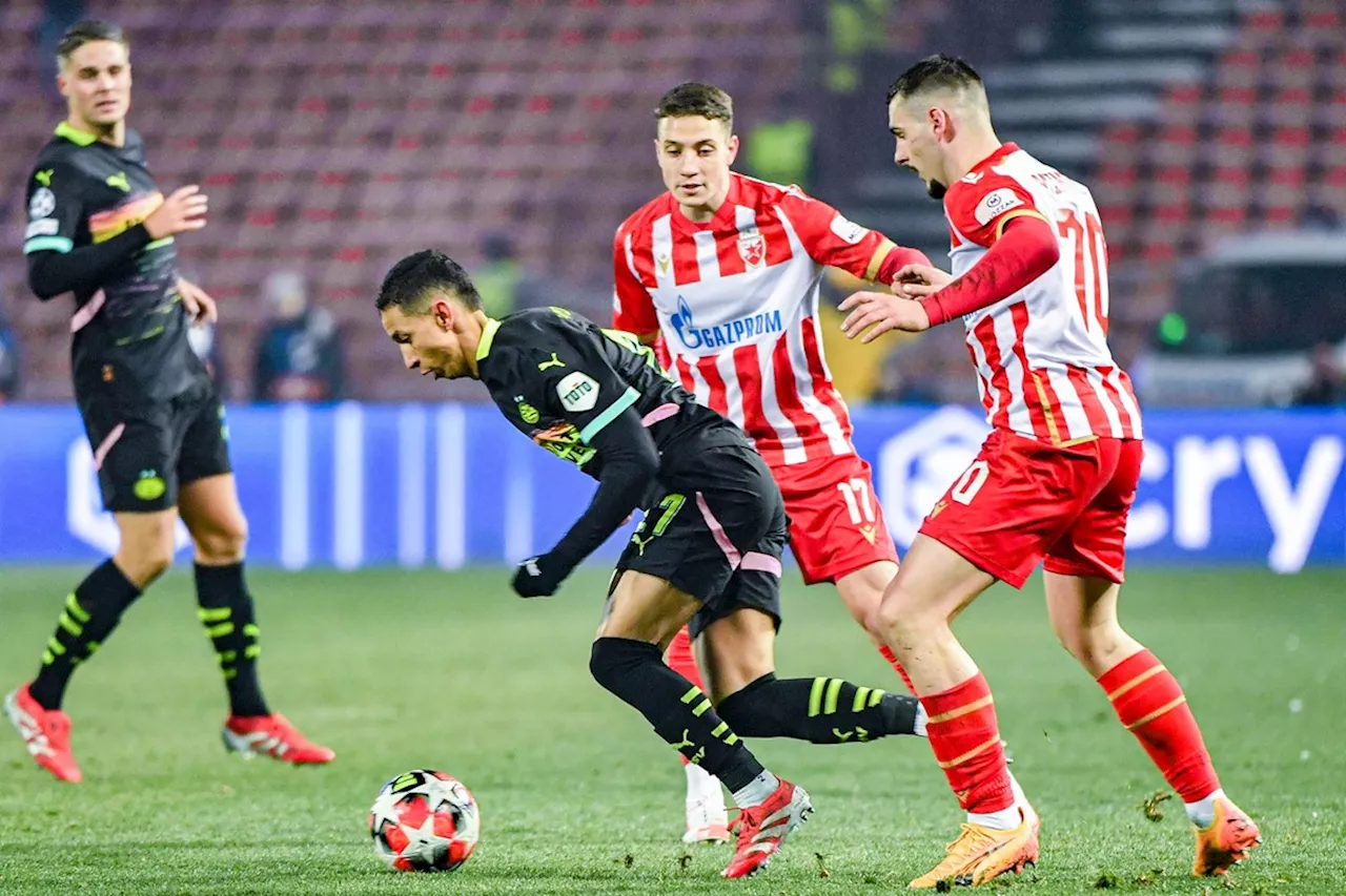 PSV wint zwaarbevochten Champions League-duel bij Rode Ster