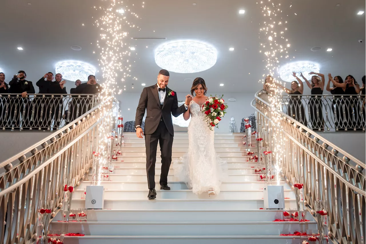 This Wedding Was Filled With Candles and Red Roses