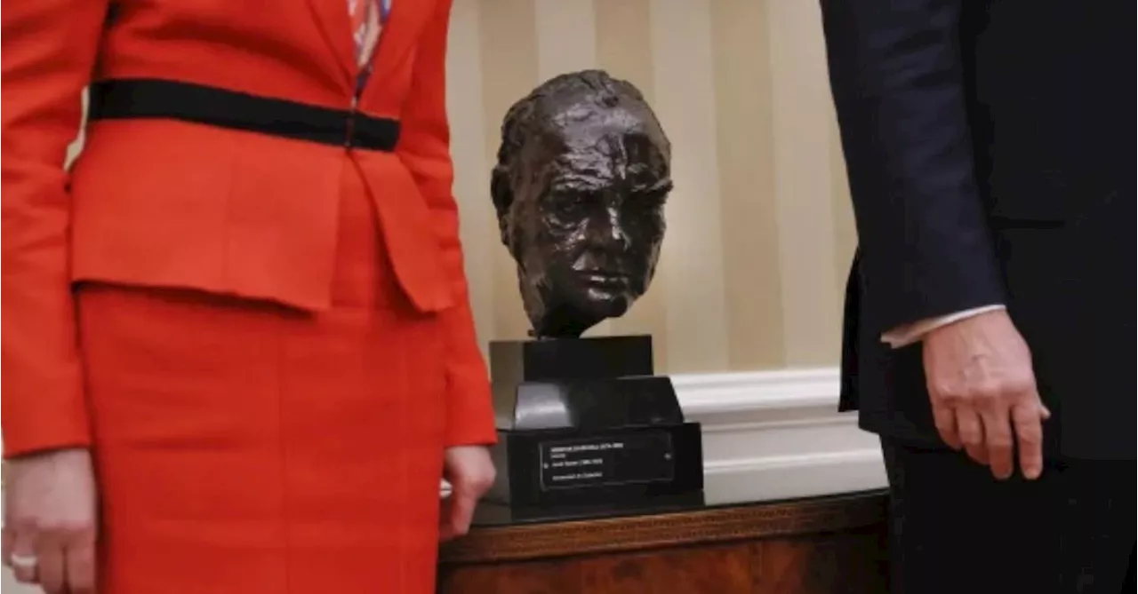 Churchill Bust Returns to Trump's Oval Office