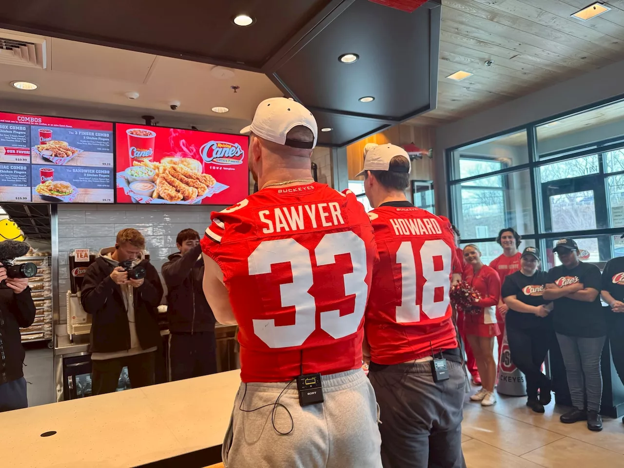 Ohio State's Howard and Sawyer Celebrate National Title with NIL Event at Raising Cane's