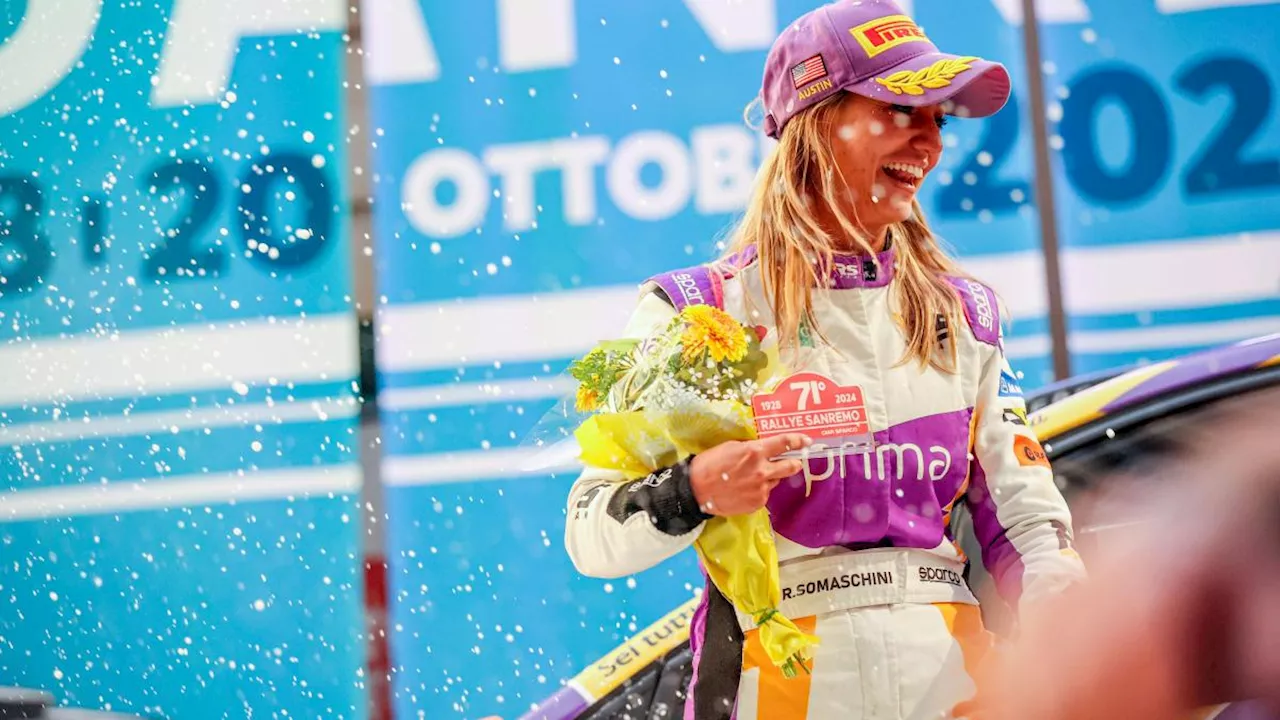 Rachele Somaschini al via del suo primo Mondiale di Rally