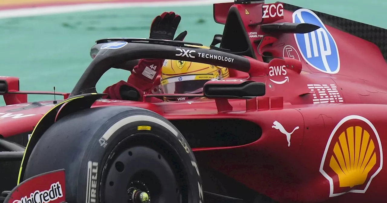 Hamilton Drives Ferrari for First Time Since Joining Team