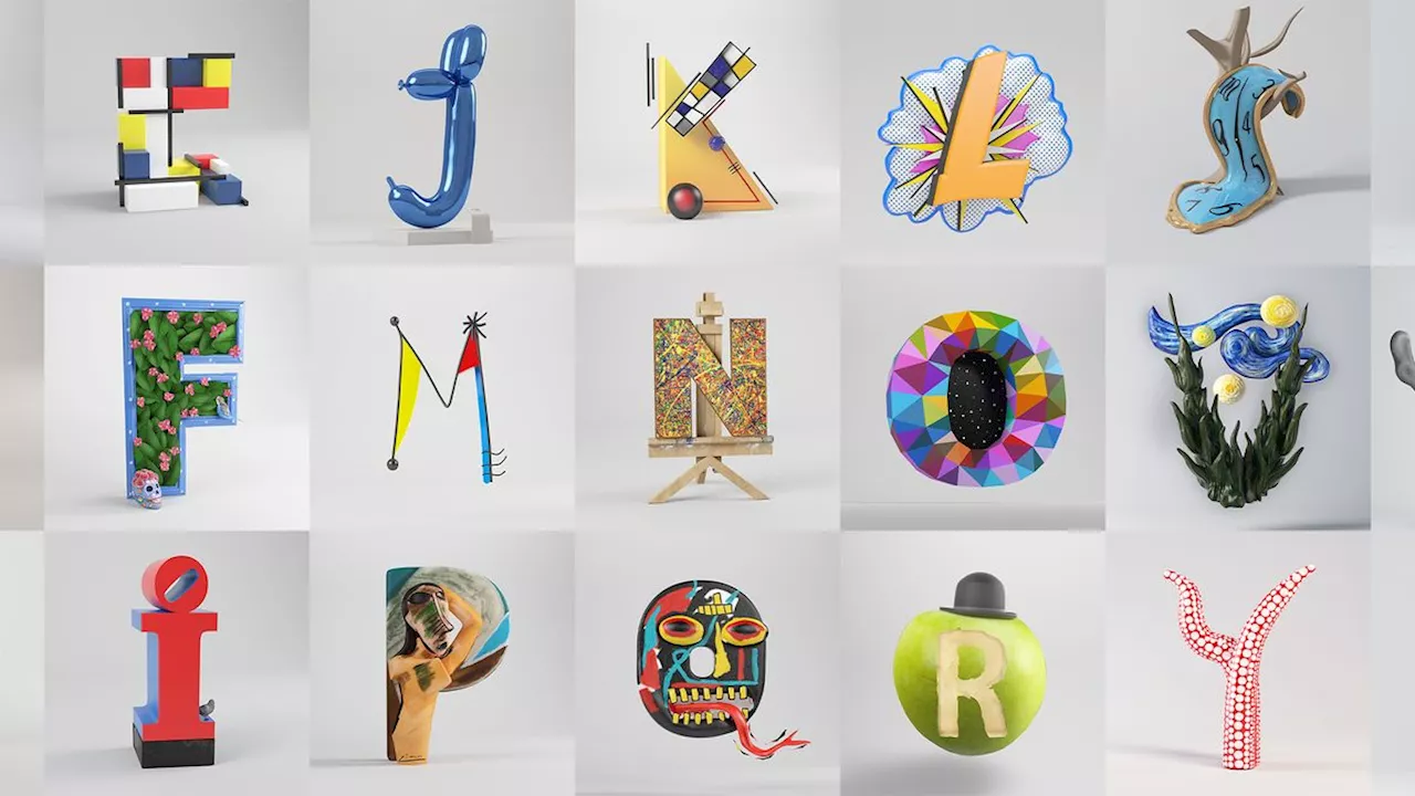 This stunning typographic project pays homage to modern and contemporary artists